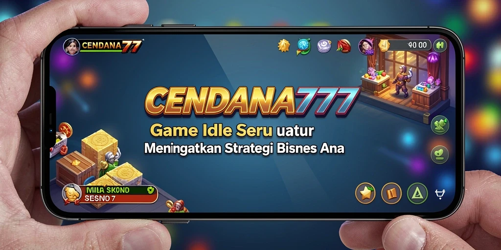 Tampilan gameplay CENDANA777 yang menampilkan fitur Idle dan strategi bisnis.