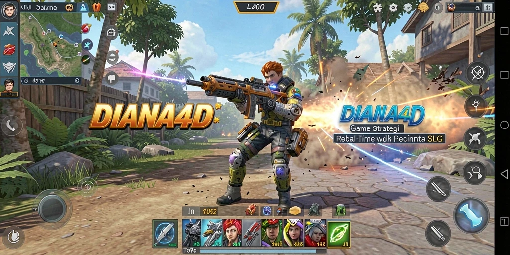Screenshot menunjukkan pertempuran seru dalam <strong>DIANA4D</strong>, menampilkan taktik dan strategi yang mendebarkan.
