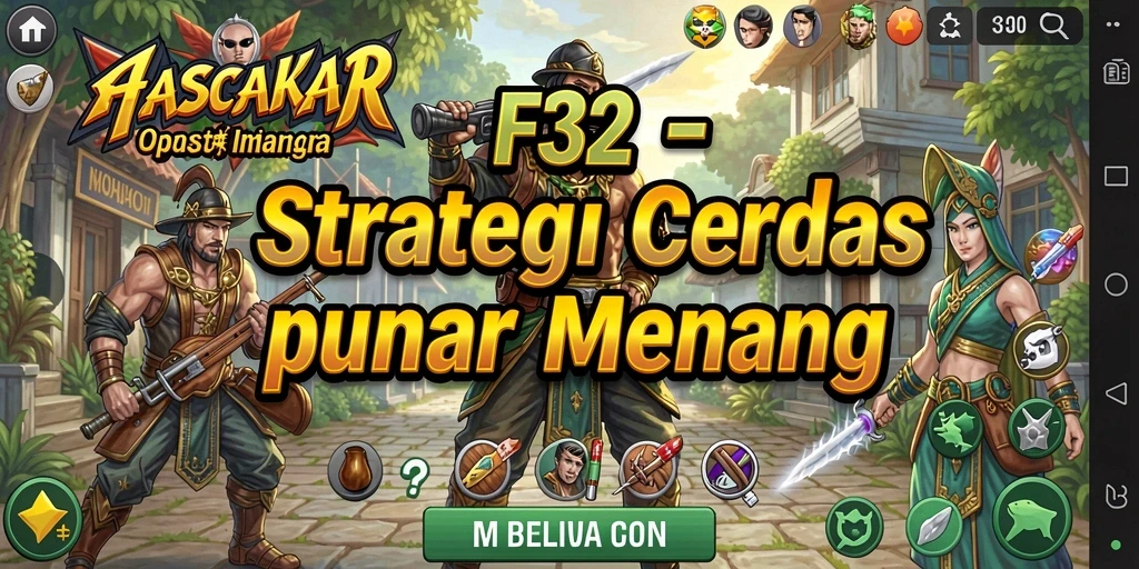 Screenshot F32 menampilkan momen seru dalam pertempuran strategi.