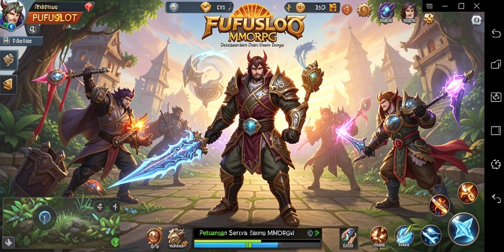 Screenshot menarik dari gameplay FUFUSLOT yang menunjukkan aksi seru dalam MMORPG.