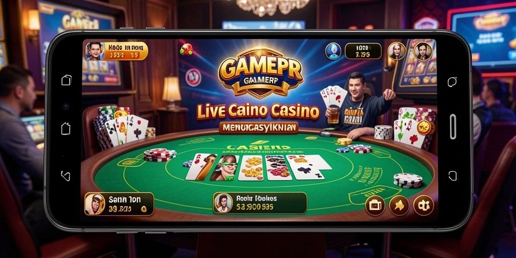 Tampilan menarik dari gameplay Live Casino di GAMERP.