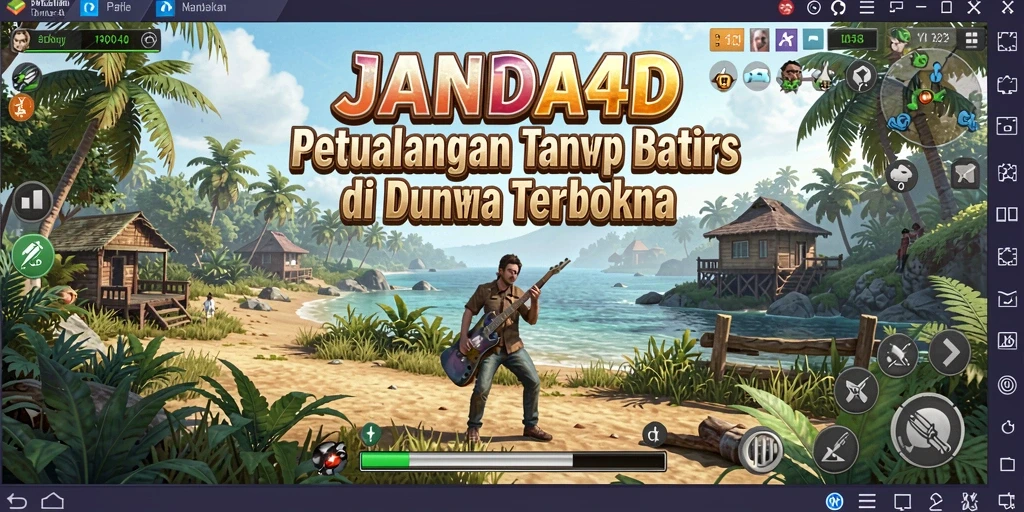 Tampilan gameplay menarik dari JANDA4D yang menunjukkan eksplorasi dunia terbuka.