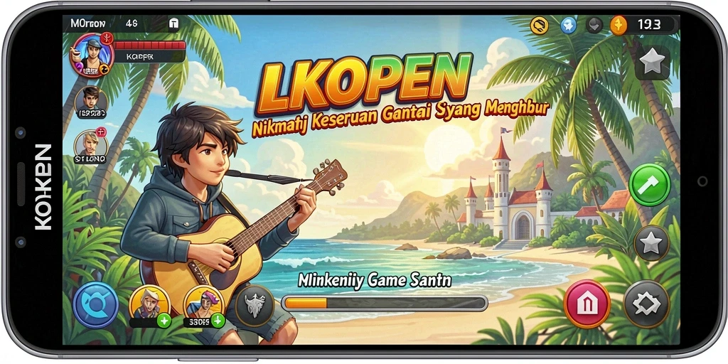 Gameplay LKOPEN yang menyenangkan dan penuh warna.