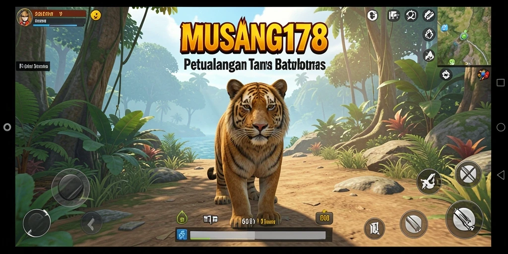 Screenshot gameplay MUSANG178 yang menunjukkan petualangan mendebarkan di dunia terbuka.