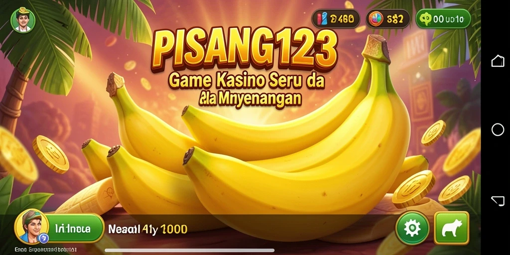 Tampilan utama PISANG123 dengan gameplay Kasino yang seru.