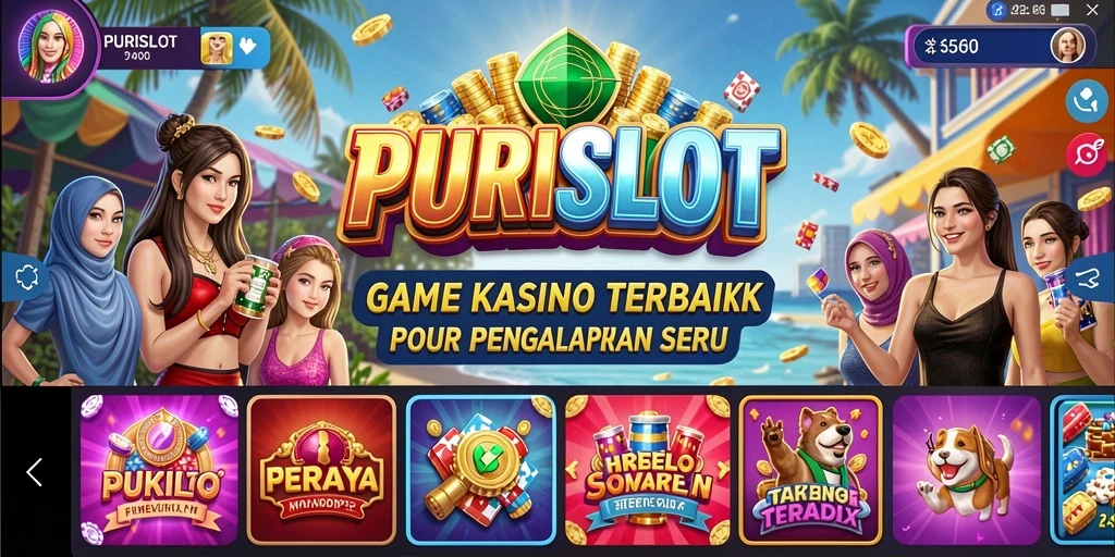Tampilan screenshot utama gameplay PURISLOT yang penuh aksi.