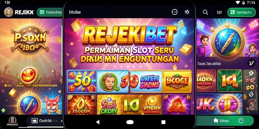 Tampilan gameplay seru di REJEKIBET dengan beragam tema slot.
