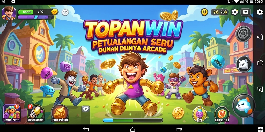 Screenshot dari gameplay seru TOPANWIN yang menampilkan aksi arcade yang mendebarkan.