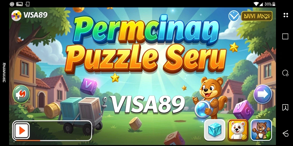 Tampilan gameplay mendebarkan dari game Puzzle VISA89.